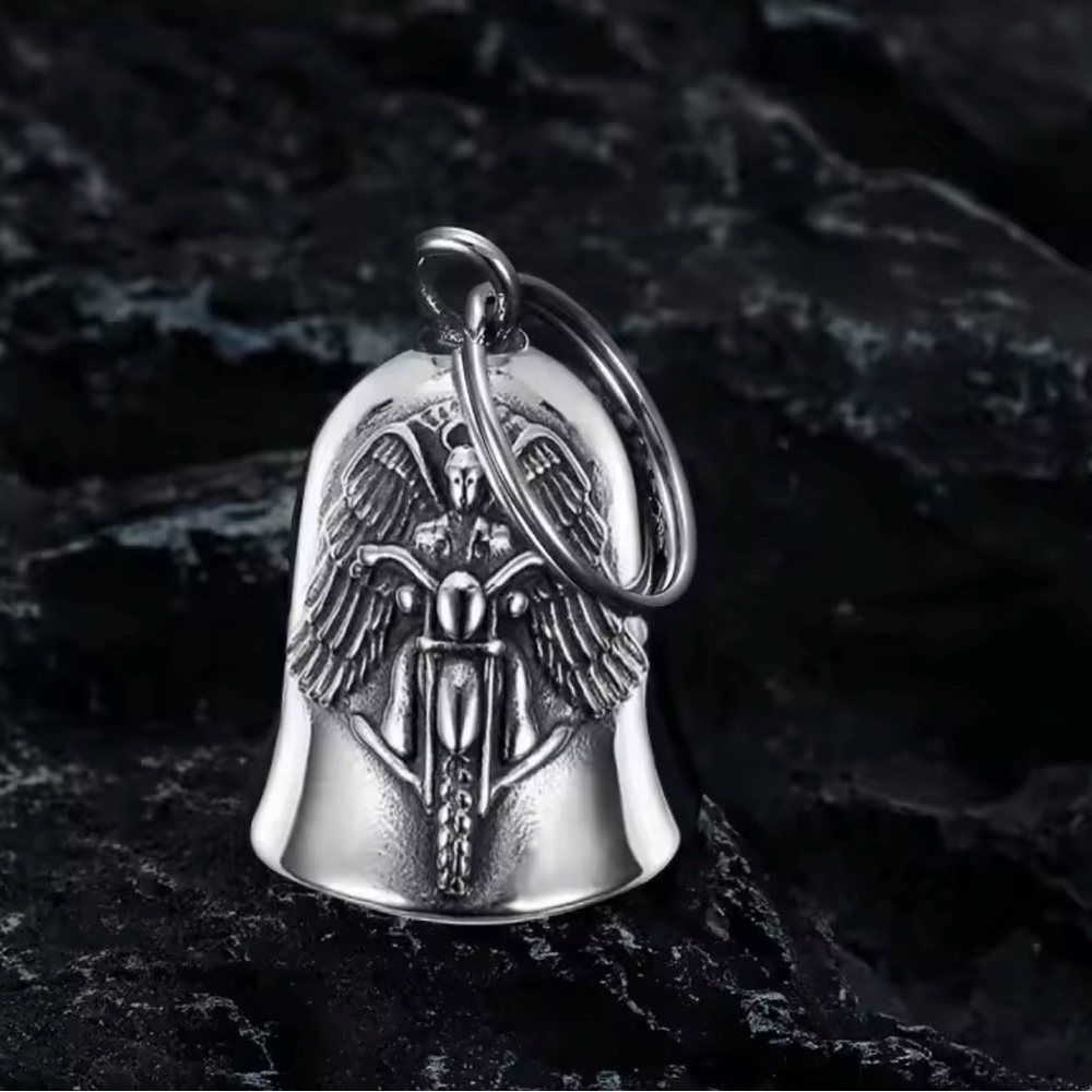 Silver Angel Bell Keychain - Picture 2 of 3
